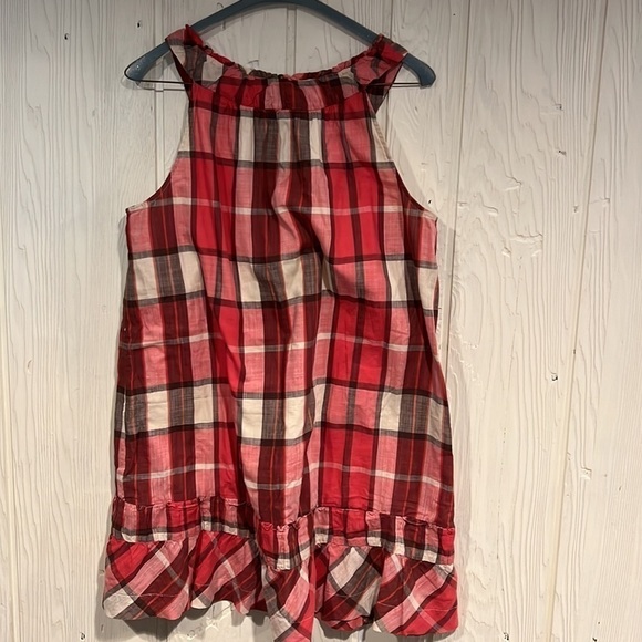 TALBOTS plaid sleeveless dress with flounce size 8 - Picture 4 of 10